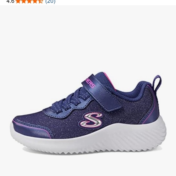 Skechers Kids' Sparkling Navy and Pink Sneakers - Picture 3 of 10